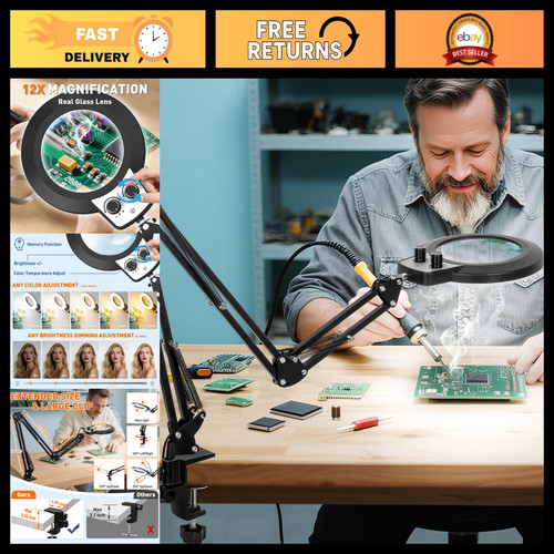 12x magnifying glass with - 12x,