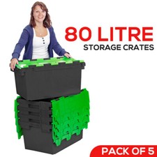  5 x LARGE Plastic Crates
