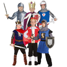 Royal Kings Boys Fancy Dress Tudor Medieval Fairytale Book Day Kids Costume New