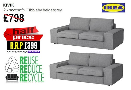 Rrp 798 ikea kivik two - 2x,