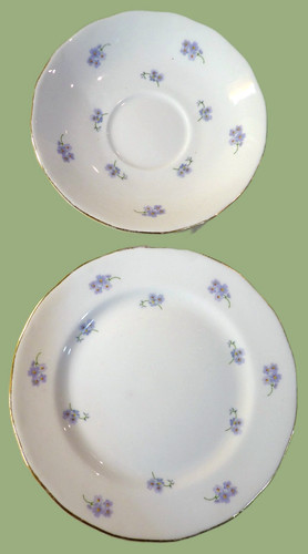 Vintage bone china tea - tea, saucer