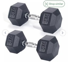 Pro Fitness 15kg Hex Dumbbell