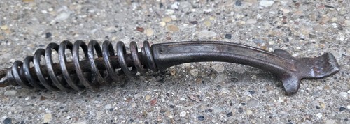 Cast iron handle - handle, wood