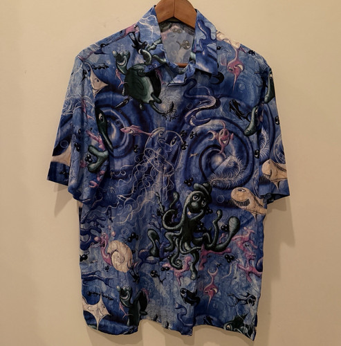 Dior kenny scharf blue silk - kenny,