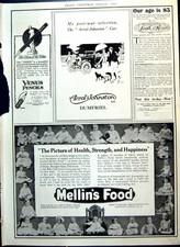 Old Mellin'S Food Adverts Arrol-Johnston Car Robinson'S Barley 1917 20th