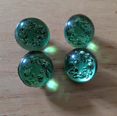 Vintage green glass - glass, 0.50"