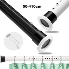 50-410CM Heavy Duty Extendable Telescopic Shower Curtain Pole Rail Rod Bath Door