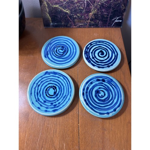 Handmade ceramic coasters set - ceramic,