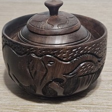 African Hand Carved Turned