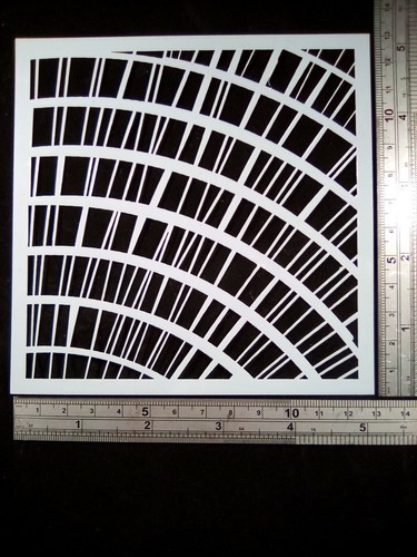 Geometric sunburst art stencil - geometric,