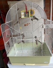 FERPLAST Ornate white bird cage 68 h x 48 w x 29cm d USED