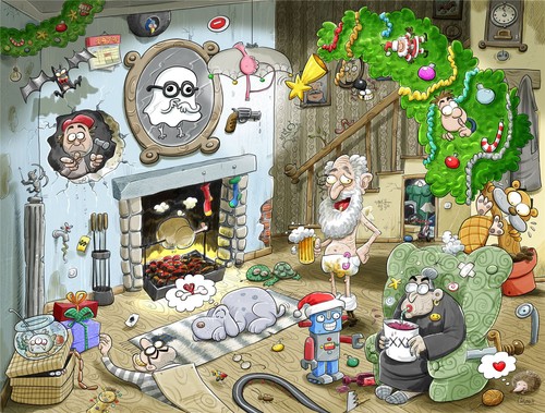 Christmas chaos house 1000 - christmas,