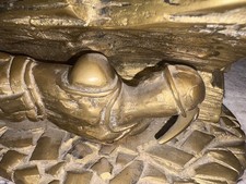 Vintage NVB Heavy  Solid Brass Coal Miner Figurine.