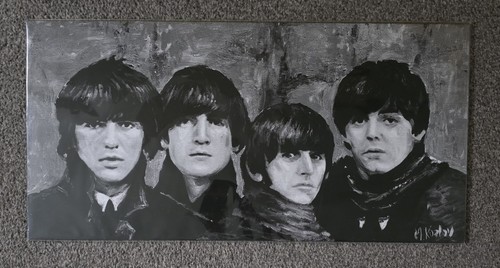 The beatles hand drawn art - drawn,