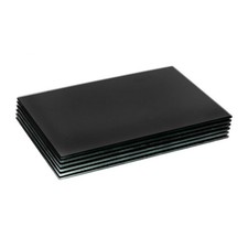 6x Black 30cm x 20cm Glass
