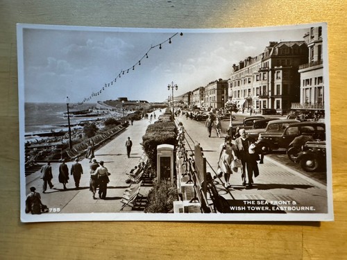 Postcard sea front wish - -,