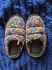 George Boys Graffiti Skull Gamer Bedroom Slippers Size C12