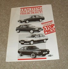 Vauxhall Promotional Brochure 1986 - Carlton GSI Manta Exclusive Belmont SRI