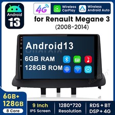 6+128G Android 13 Car Stereo Radio GPS WIFI Carplay For Renault Megane 3 2008-14