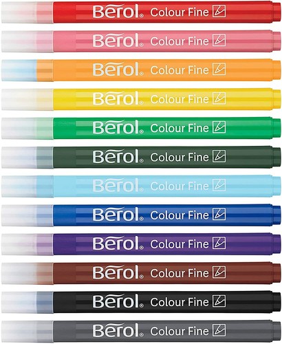 Berol felt tip colouring pens - colouring,