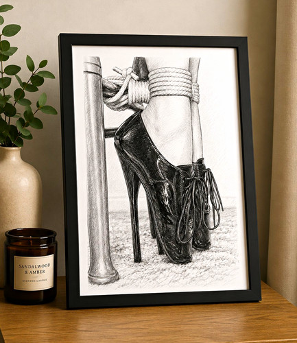 Framed bdsm ballet - boots, high