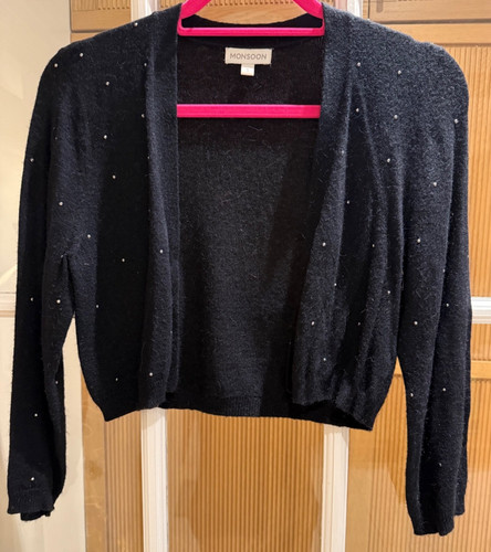 Monsoon sparkly black bolero - black,,