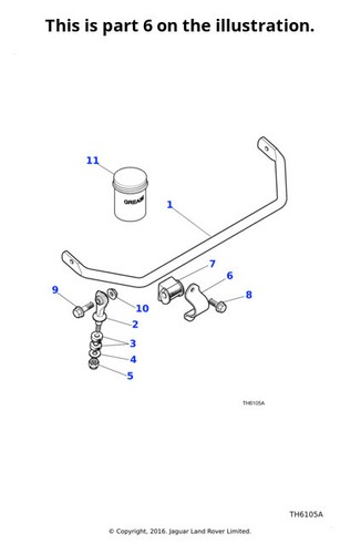 Jaguar anti roll bar mounting - roll,
