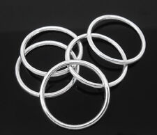 Large Silver Plated Jump Rings - Closed - 24mm - Jewellery Findings - 50 pcs