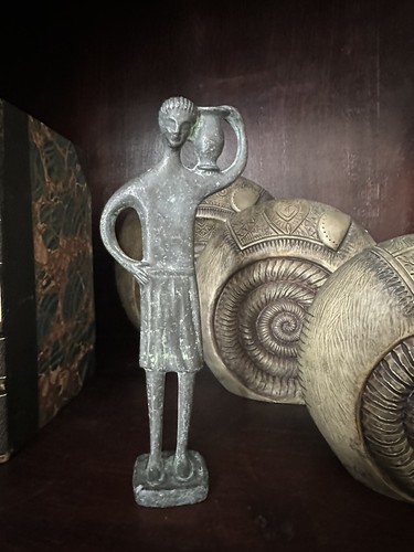 Vintage etruscan bronze flat - vintage,