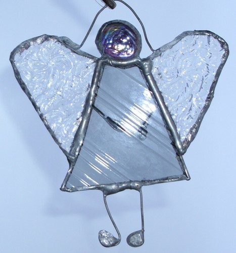 Stained glass angel handmade - glass,