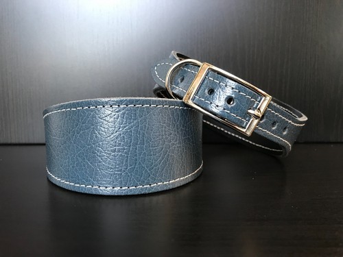 Medium leather dog collar - leather,