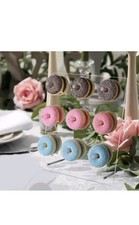 1 Pack Acrylic Donut Display Wall Stand, Clear Bagels