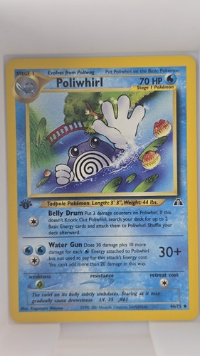 Pokemon tcg poliwhirl neo - poliwhirl,