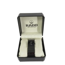 Solid Black RADO Switzerland High-Tech Wristwatch with Case Preloved 