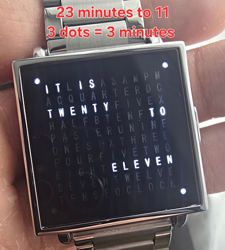 Square led word - led,