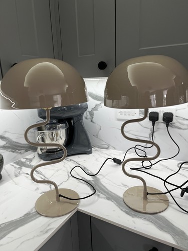 Pair twist table lamps - table,