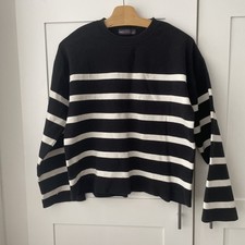 M&S Breton Black & White Jumper - Large