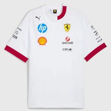 Scuderia Ferrari Replica White Oversized Drivers Tee Shirt