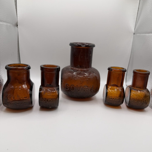 Bovril vintage amber - amber, glass