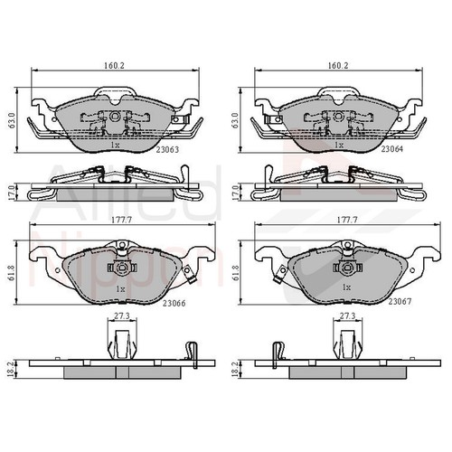 Brake pads set for vauxhall - for,