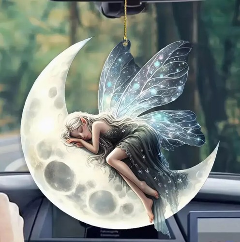Fairy moon acrylic hanging - fairy,
