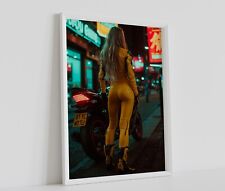 HOT SEXY GIRL MOTORBIKE POSTER