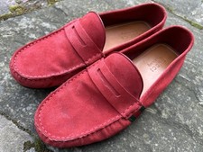 Gucci Loafers Shoes Red Suede