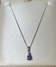 9ct White Gold 7x5mm Pear Cut