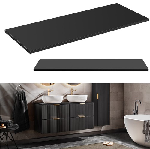 Black bathroom countertop - black,