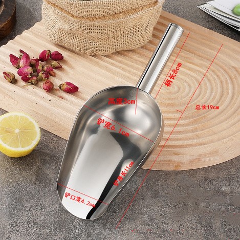 Stainless steel ice - stainless, scoop