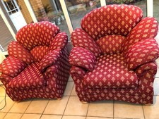 2 fabric sofa armchairs &