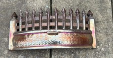 Vintage Fireplace Fret/Guard Cast Iron Lustre.  15 3/4” Wide 7 1/2” Tall