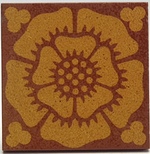 Antique 4" Encaustic Tile