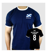 Scotland T-Shirt Retro Style Scottish Supporters Top Unisex Men's Women's Kids